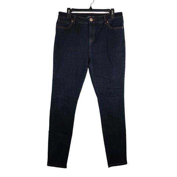 INC International Concepts Regular Fit Dark Wash Skinny Jeans Stretch Size 12 - Picture 3 of 11